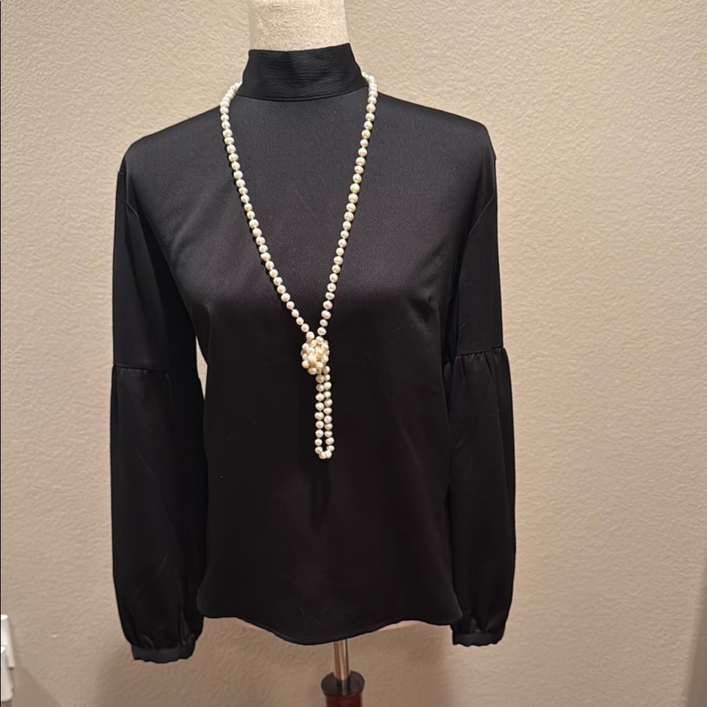 Prologue Black Mandarin Collar Bodysuit